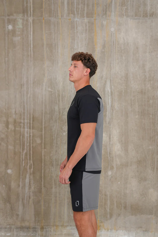 Bulletto Formation Tech Tee & Short Set Black/Grey