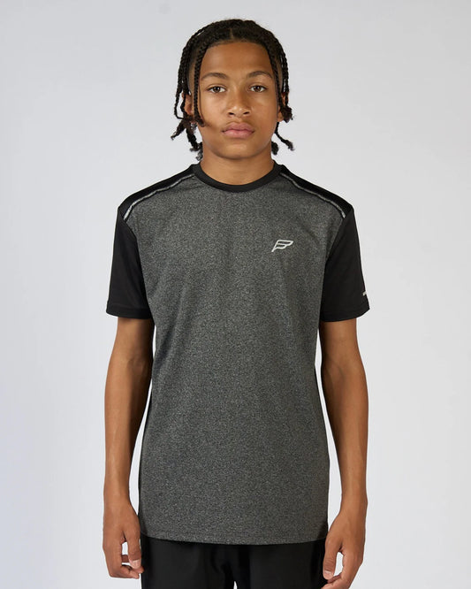 Frequency Junior A-Tech Tee Shirt Marl Black