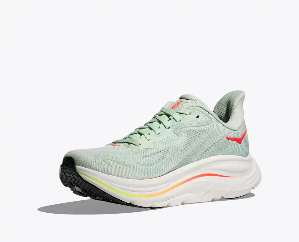 Hoka Clifton 10 SeaGrass/Neon Flame
