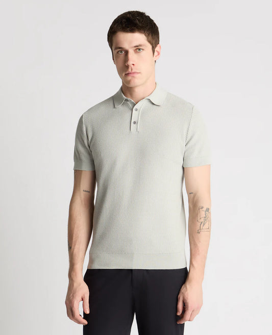 Remus Uomo  Knitt Polo Shirt Grey