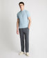 Remus Uomo Knitt Polo Shirt Sky Blue