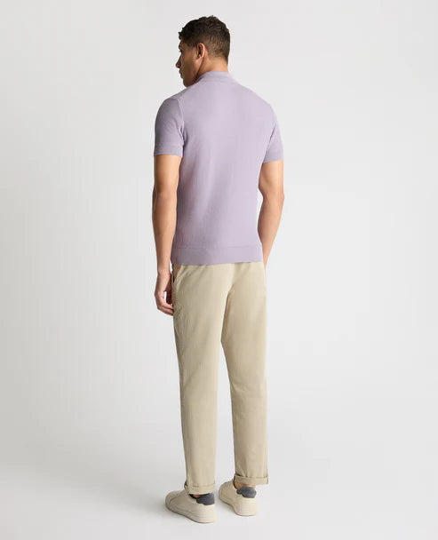 Remus Uomo Knitt Polo Shirt Lilac