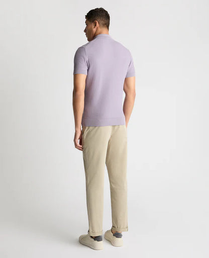 Remus Uomo Knitt Polo Shirt Lilac