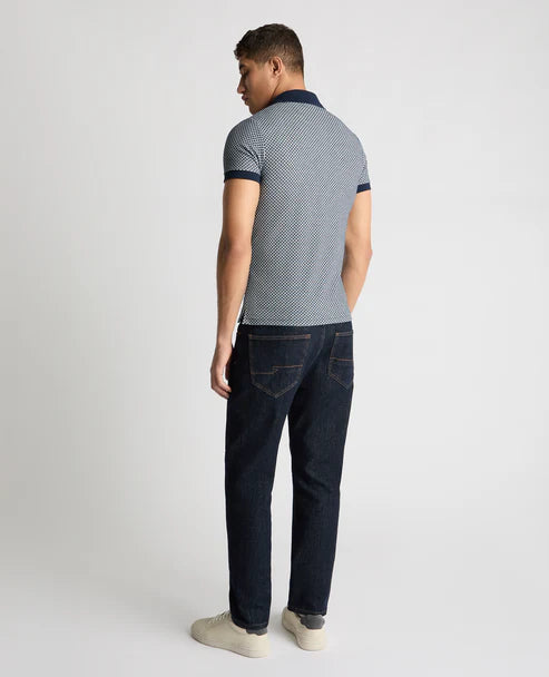 Remus Uomo Jacquard Polo Shirt Navy