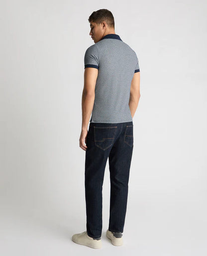 Remus Uomo Jacquard Polo Shirt Navy