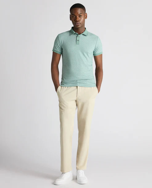 Remus Uomo Jacquard Polo Shirt Saige Green