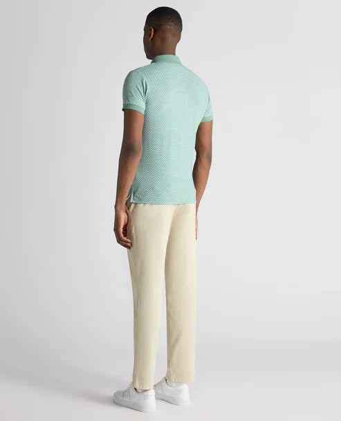 Remus Uomo Jacquard Polo Shirt Saige Green