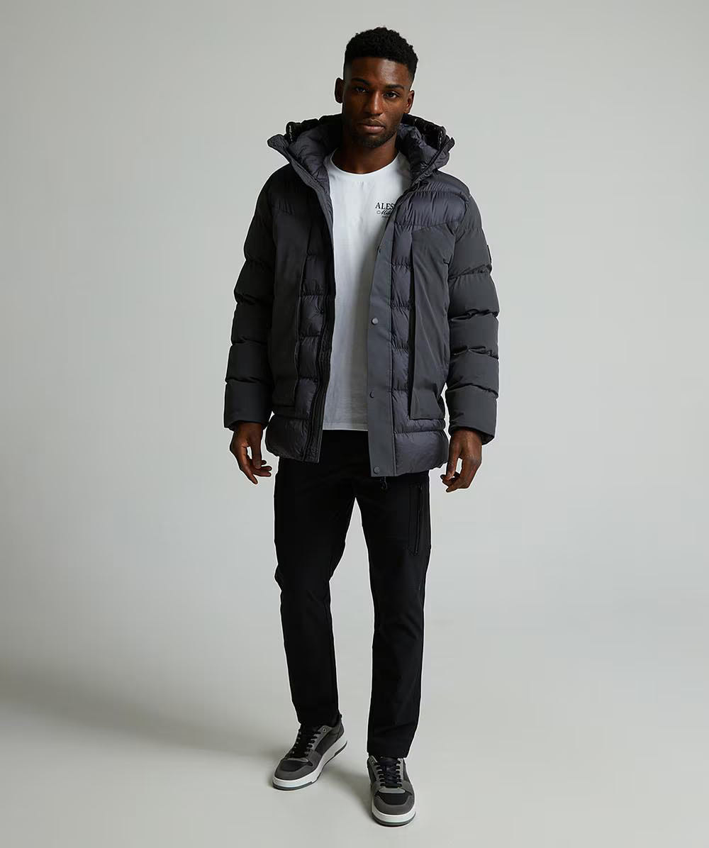 Alessandro Conchiglia Parka Jacket Charcoal