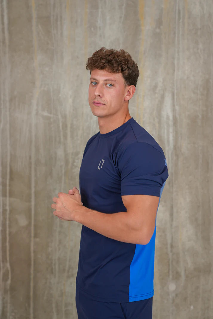 Bulletto Tri-Panel Tee Shirt Navy/Blue