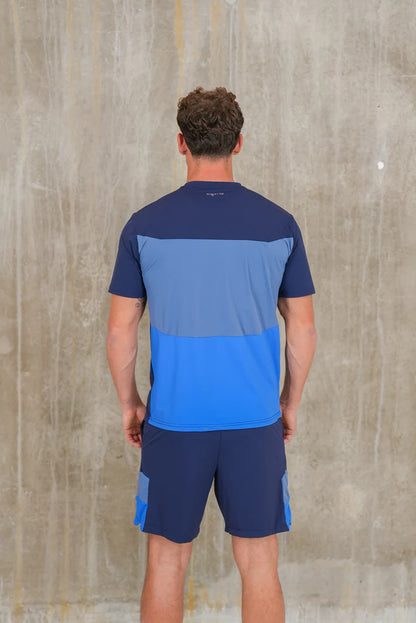 Bulletto Tri-Panel Tee Shirt Navy/Blue
