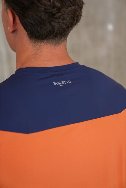 Bulletto Formation Tech Tee & Short Set Navy/Orange