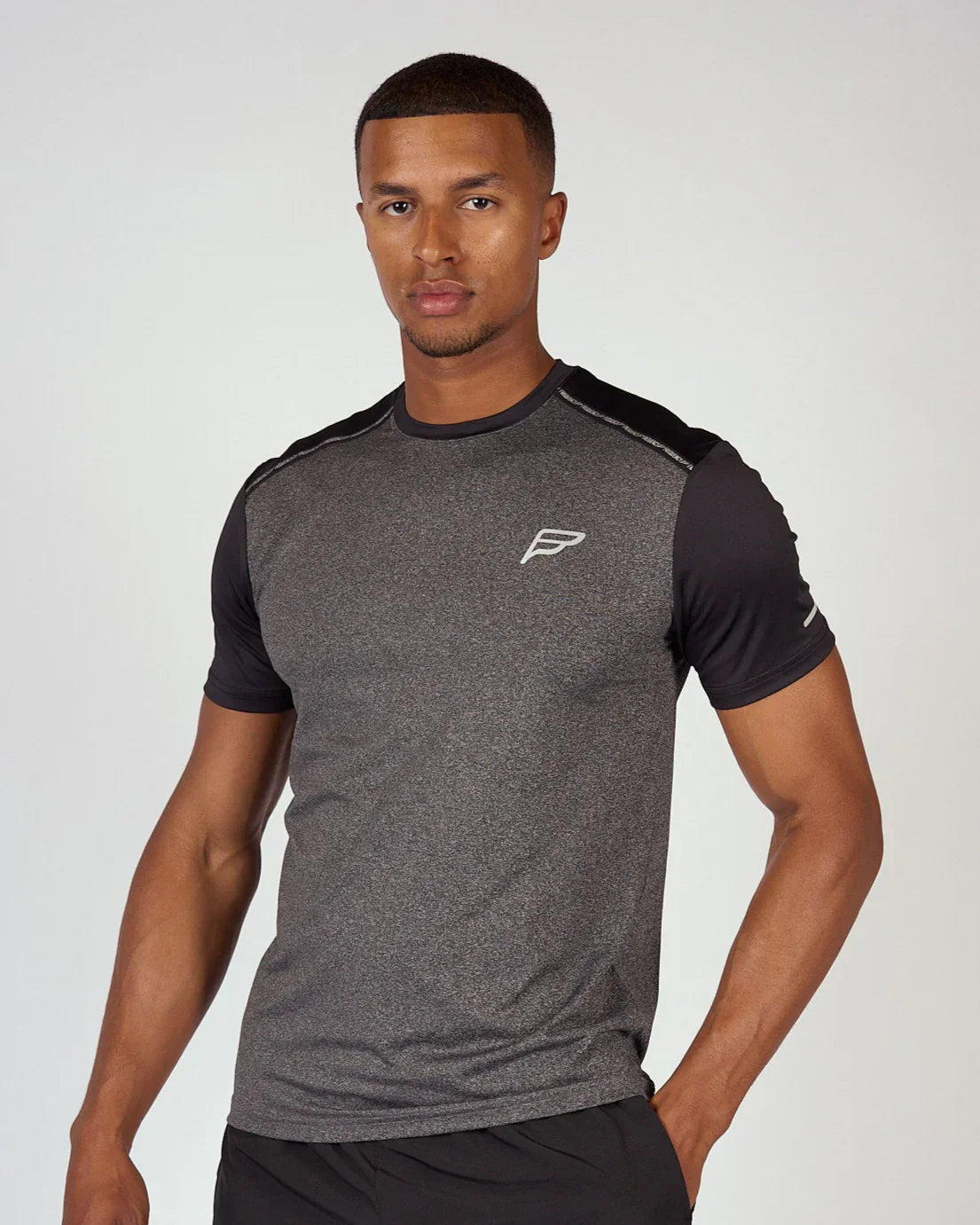 Frequency A-Tech Tee Shirt Marl Black