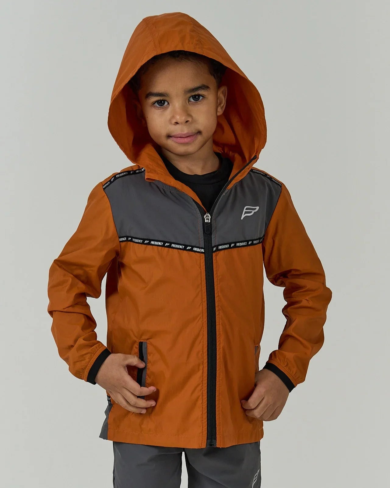 Frequency Infants Action Tech Tracksuit Orange/Grey