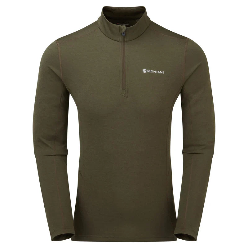 Montane Dart Zip Neck Top Khaki