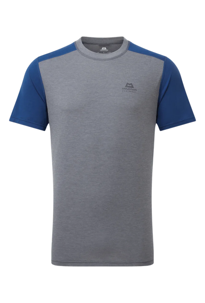 Mountain Equipment Headpoint Block Tee Shirt Grey-Blue