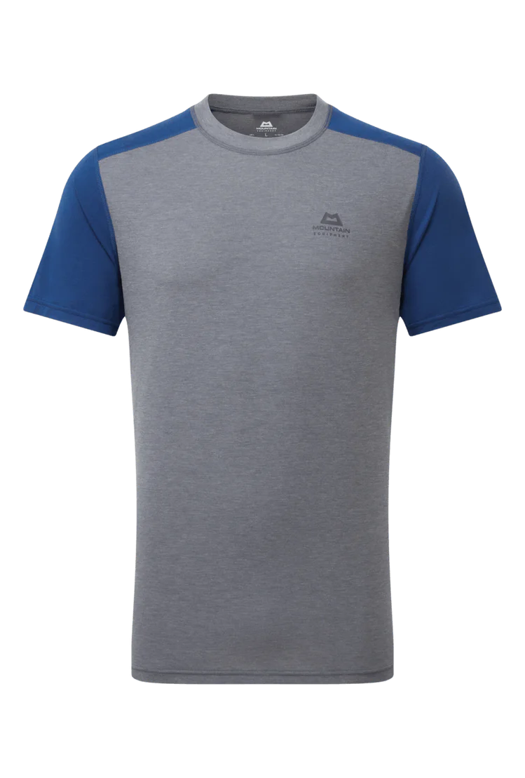 Mountain Equipment Headpoint Block Tee Shirt Grey-Blue