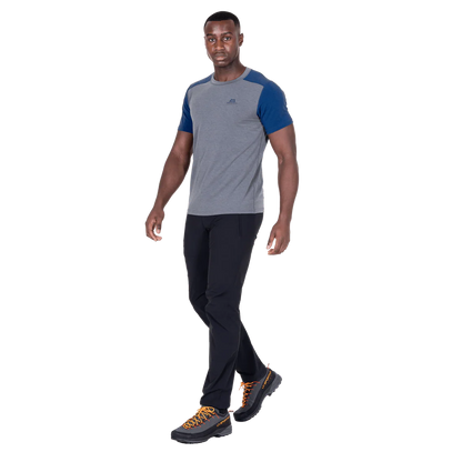 Mountain Equipment Headpoint Block Tee Shirt Grey-Blue