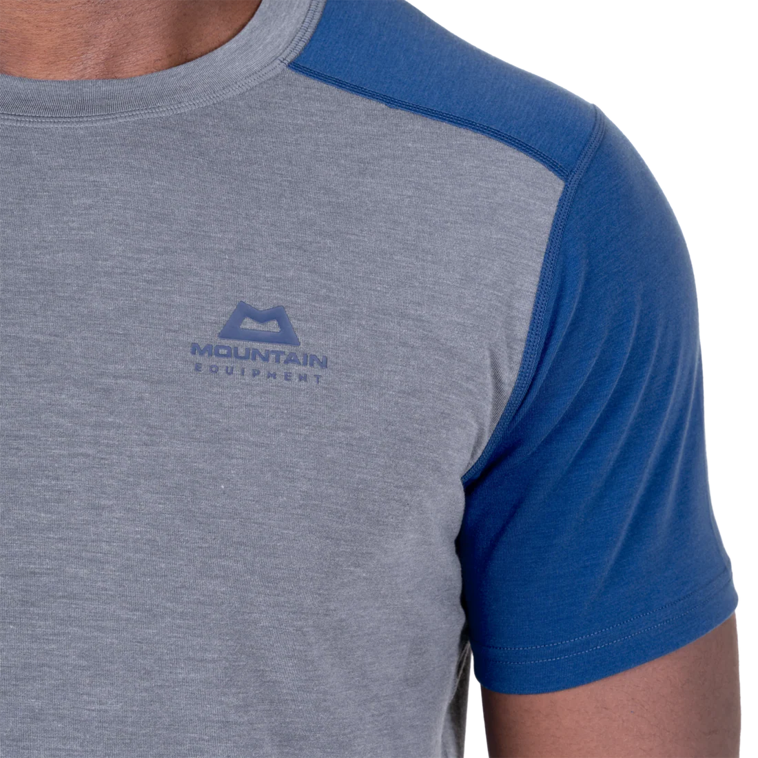 Mountain Equipment Headpoint Block Tee Shirt Grey-Blue
