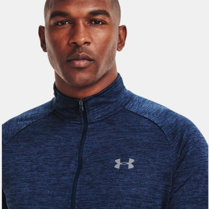 Under Armour Navy Tech Long Sleeve Zip Top