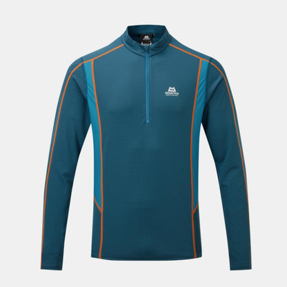 Mountain Equipment Blue Ignis Long Sleeve Zip Top